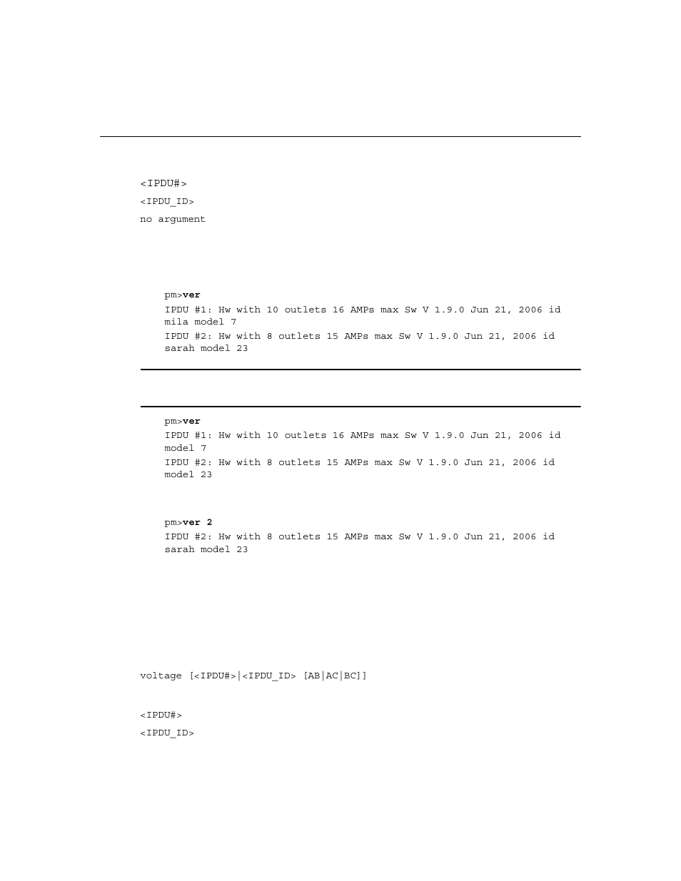 Voltage | Cyclades PM IPDU User Manual | Page 72 / 102
