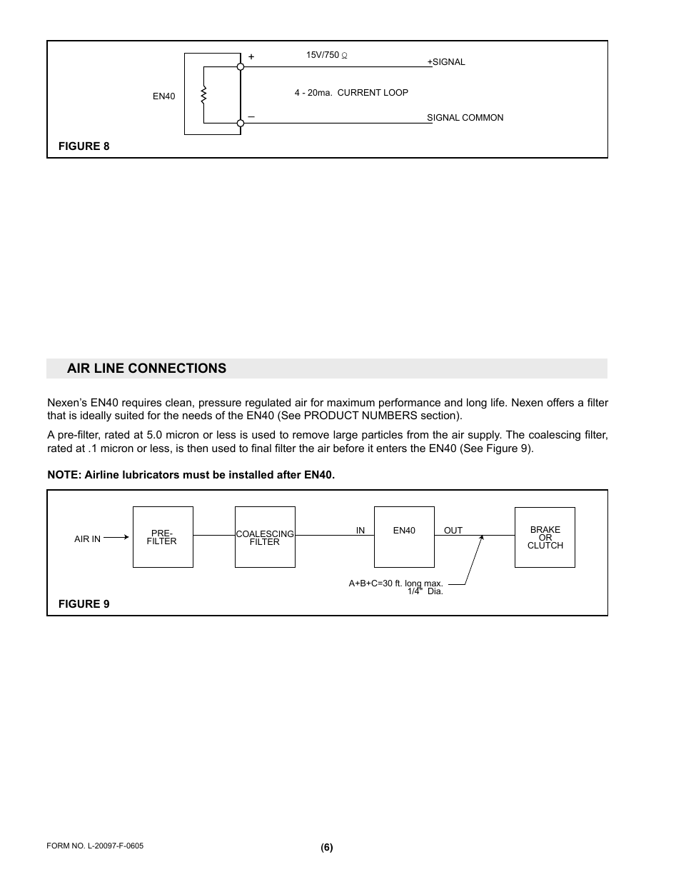 Air line connections | Nexen EN40-2B 912004 User Manual | Page 6 / 10