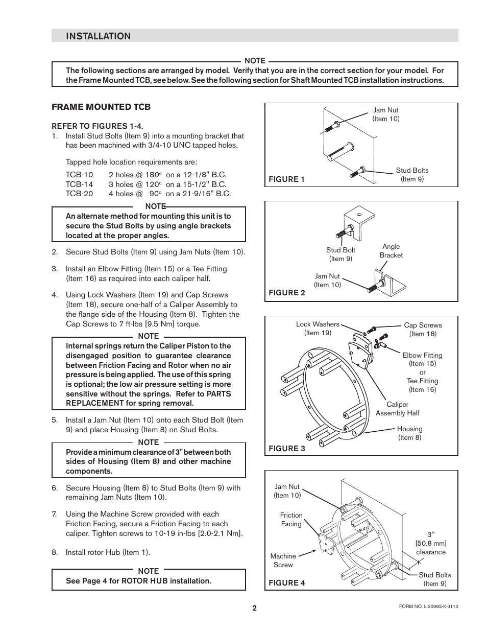 Installation | Nexen TCC Caliper 835121 User Manual | Page 5 / 20