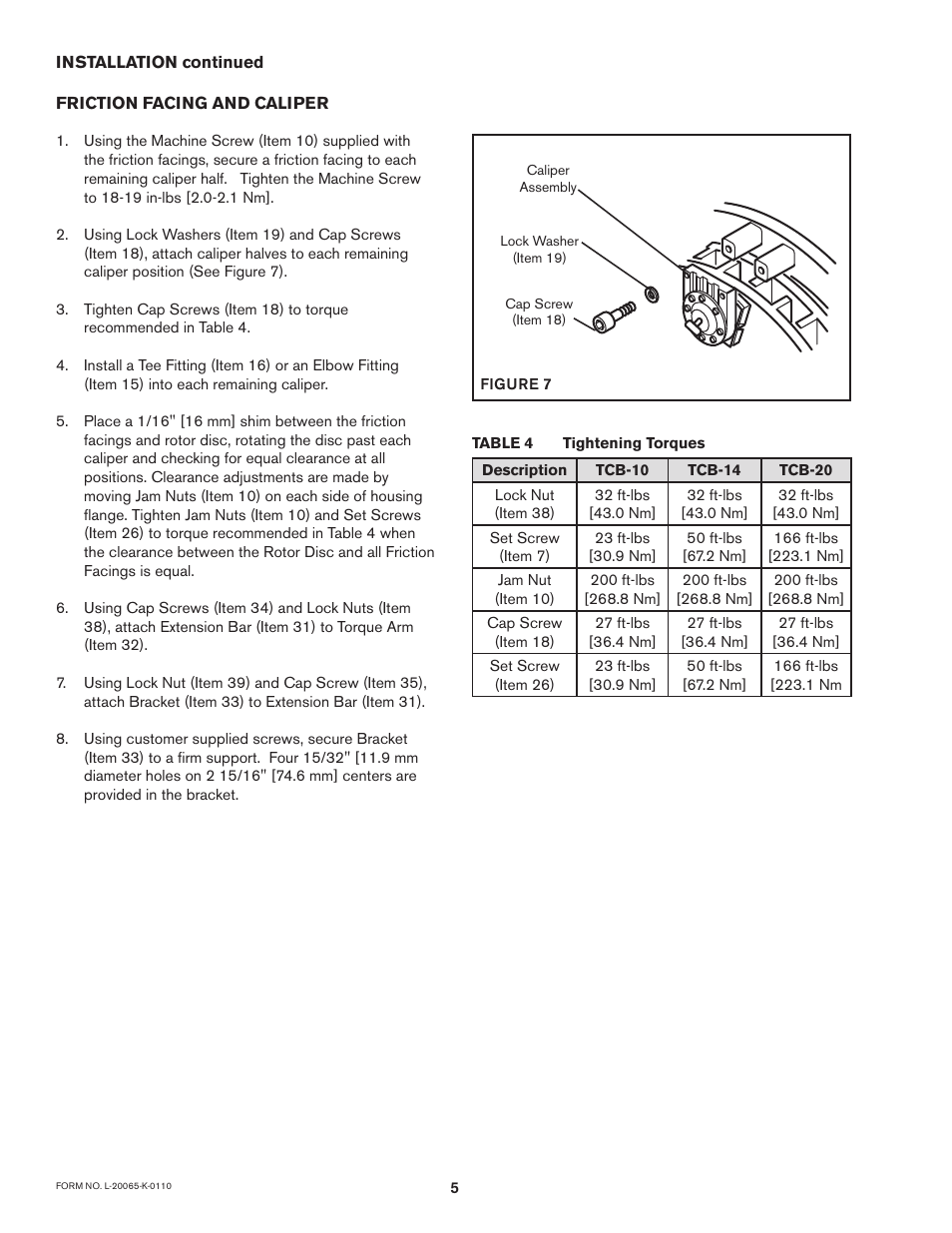 Nexen TCC Caliper 835121 User Manual | Page 8 / 20