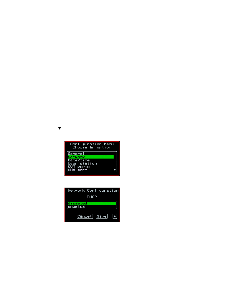 To configure network parameters using the osd | Cyclades User's Guide User Manual | Page 108 / 506