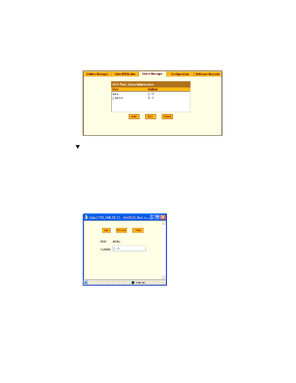 To configure users to manage specific | Cyclades User's Guide User Manual | Page 182 / 506