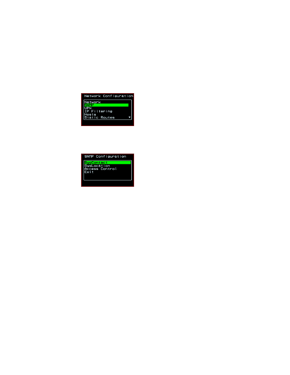 Snmp configuration screens [osd | Cyclades User's Guide User Manual | Page 385 / 506