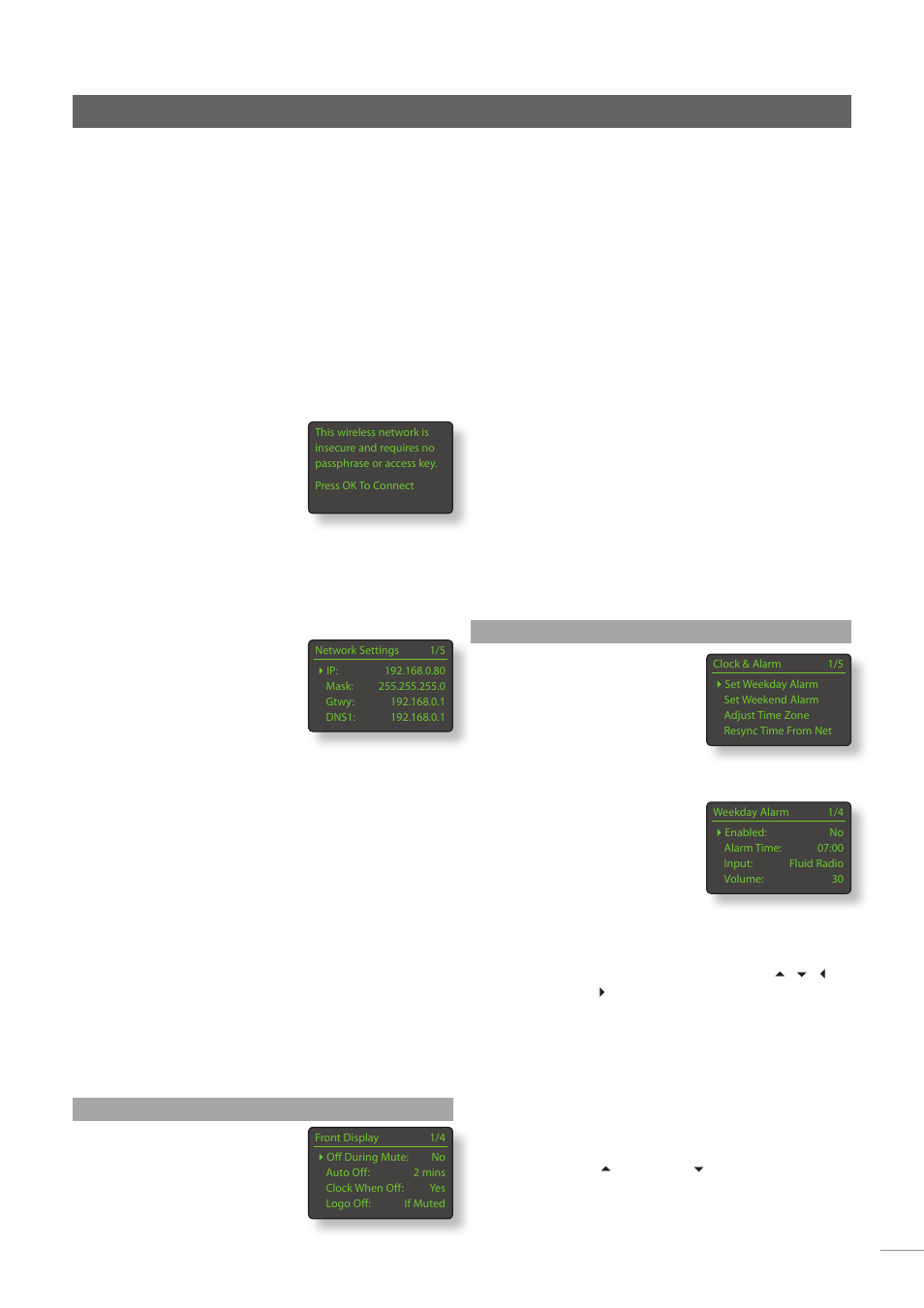 7 the front display menu, 8 the clock and alarm menu, Naim uniti 2 setup | Naim Audio NaimUniti 2 User Manual | Page 15 / 25