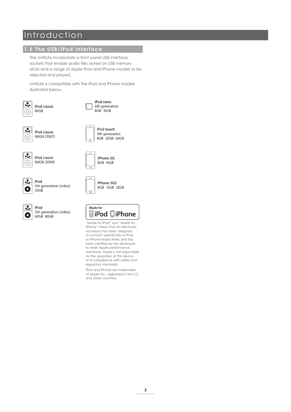 5 the usb/ipod interface, Introduction | Naim Audio UnitiLite User Manual | Page 4 / 26