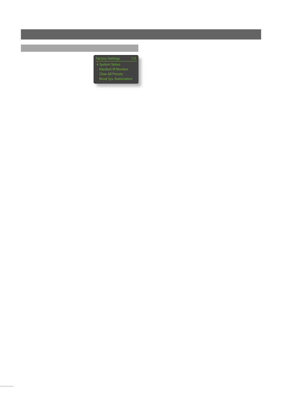 10 the factory settings menu, Setup | Naim Audio NDX User Manual | Page 18 / 23