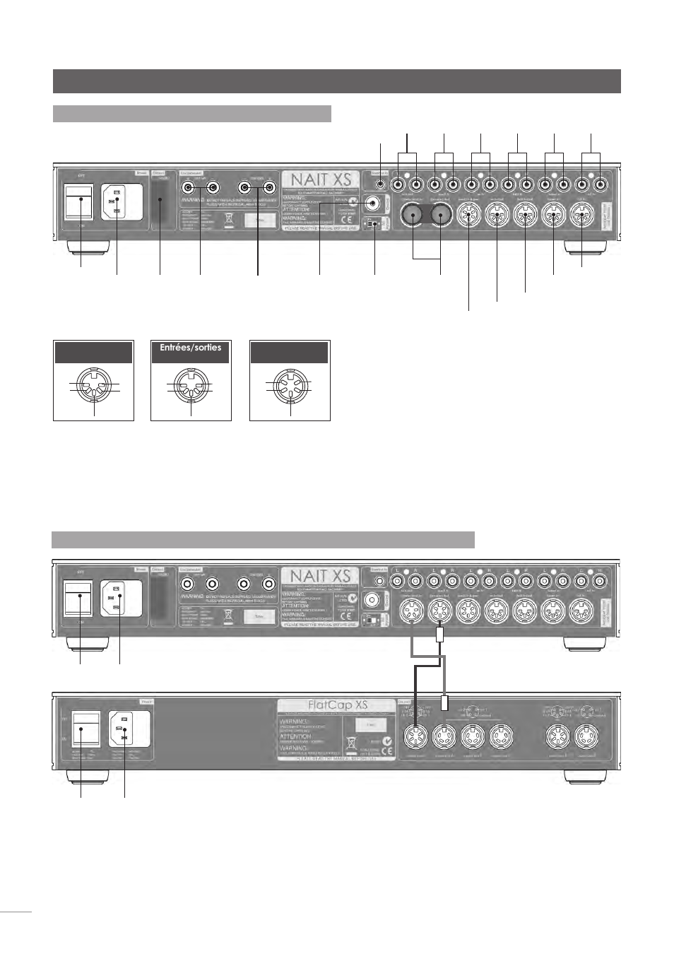 Amplificateur intégré nait xs, 2 facade arrière du nait xs, 3 nait xs raccordé à l’alimentation flatcap | Naim Audio NAC-N 172 XS User Manual | Page 114 / 178