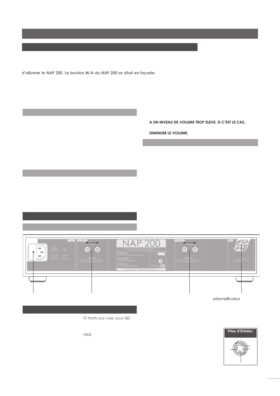 Amplificateur de puissance nap 200, 43 installation et utilisation | Naim Audio NAC-N 172 XS User Manual | Page 129 / 178