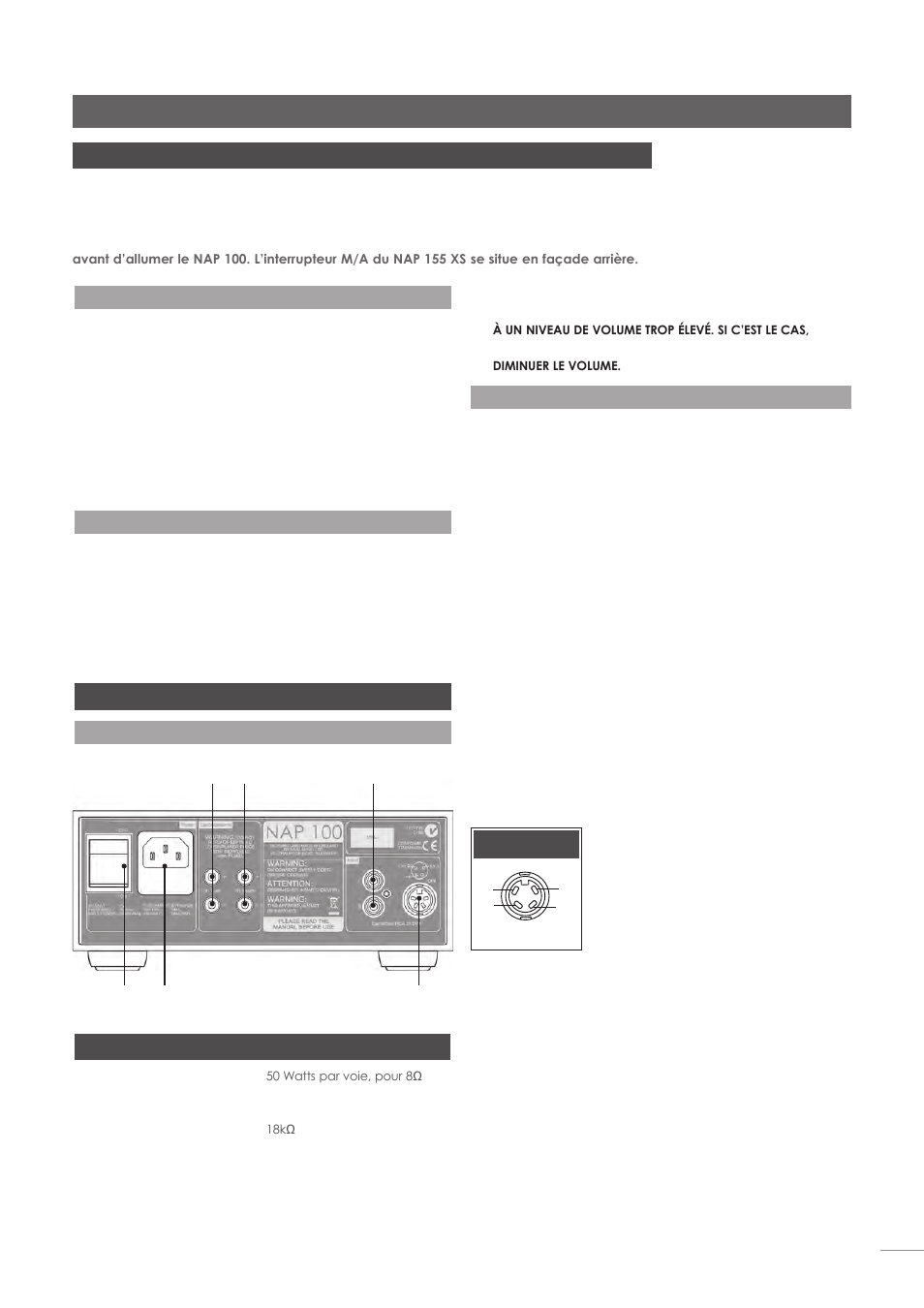 Amplificateur de puissance nap 100, 49 installation et utilisation | Naim Audio NAC-N 172 XS User Manual | Page 131 / 178