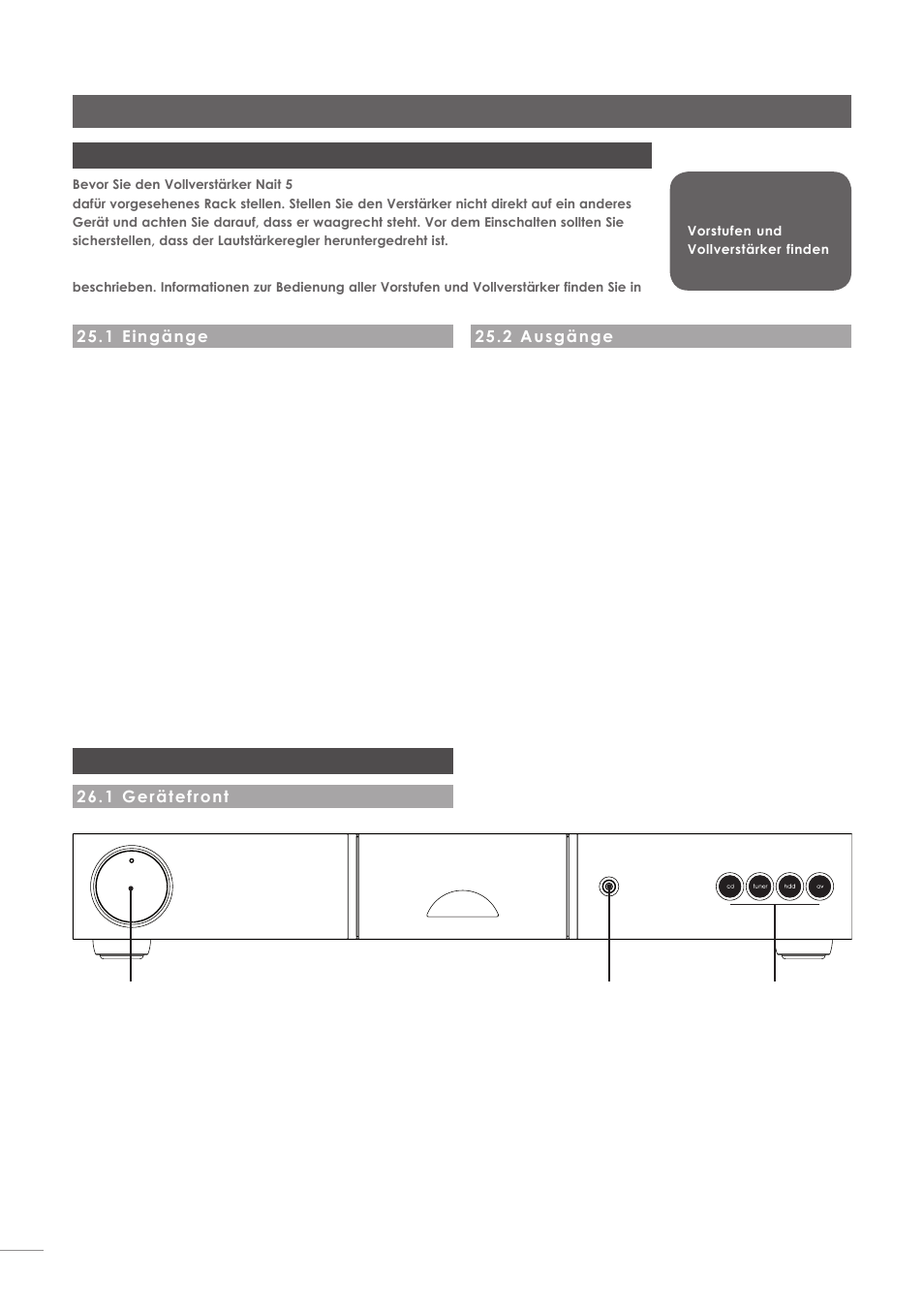 Vollverstärker nait 5 i, 25 nait 5 i – allgemeines und installation | Naim Audio NAC-N 172 XS User Manual | Page 72 / 178