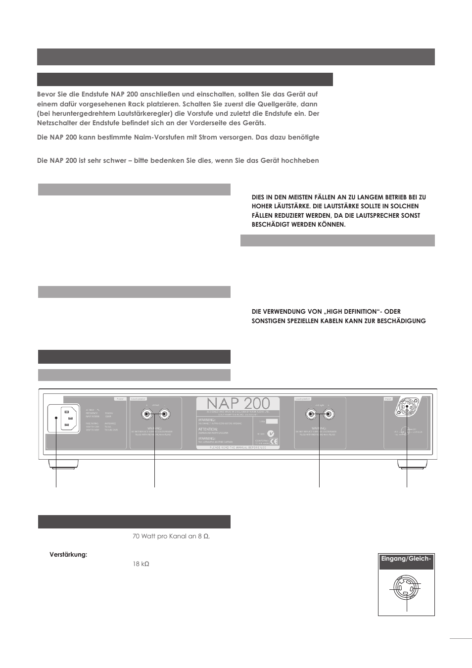 Endstufe nap 200 | Naim Audio NAC-N 172 XS User Manual | Page 85 / 178