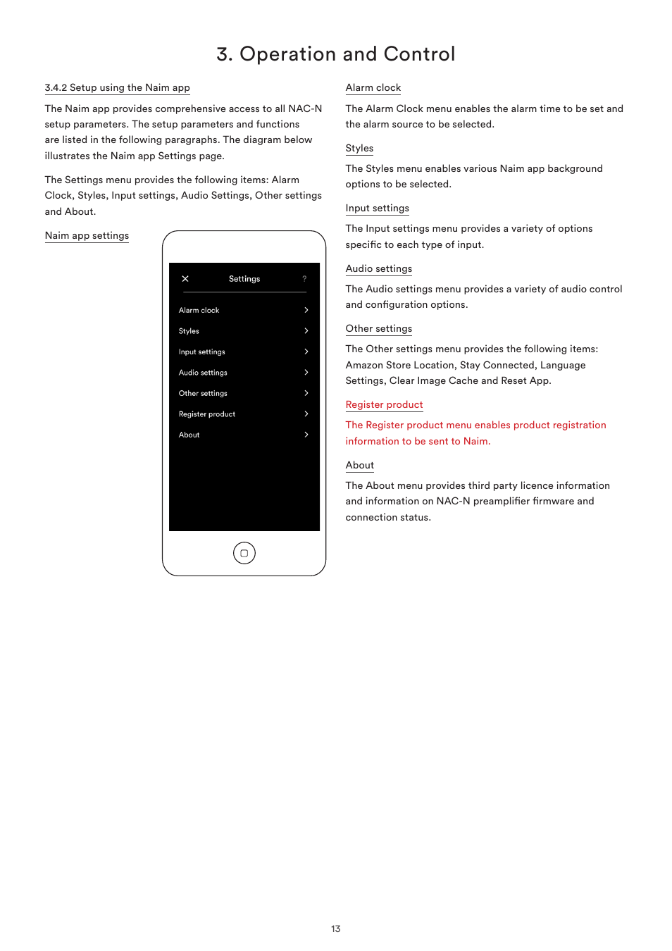 Operation and control | Naim Audio NAC-N 272 User Manual | Page 15 / 32