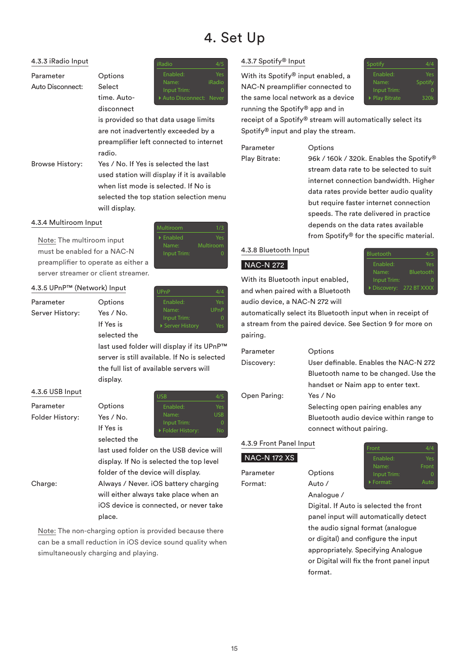 Set up | Naim Audio NAC-N 272 User Manual | Page 17 / 32