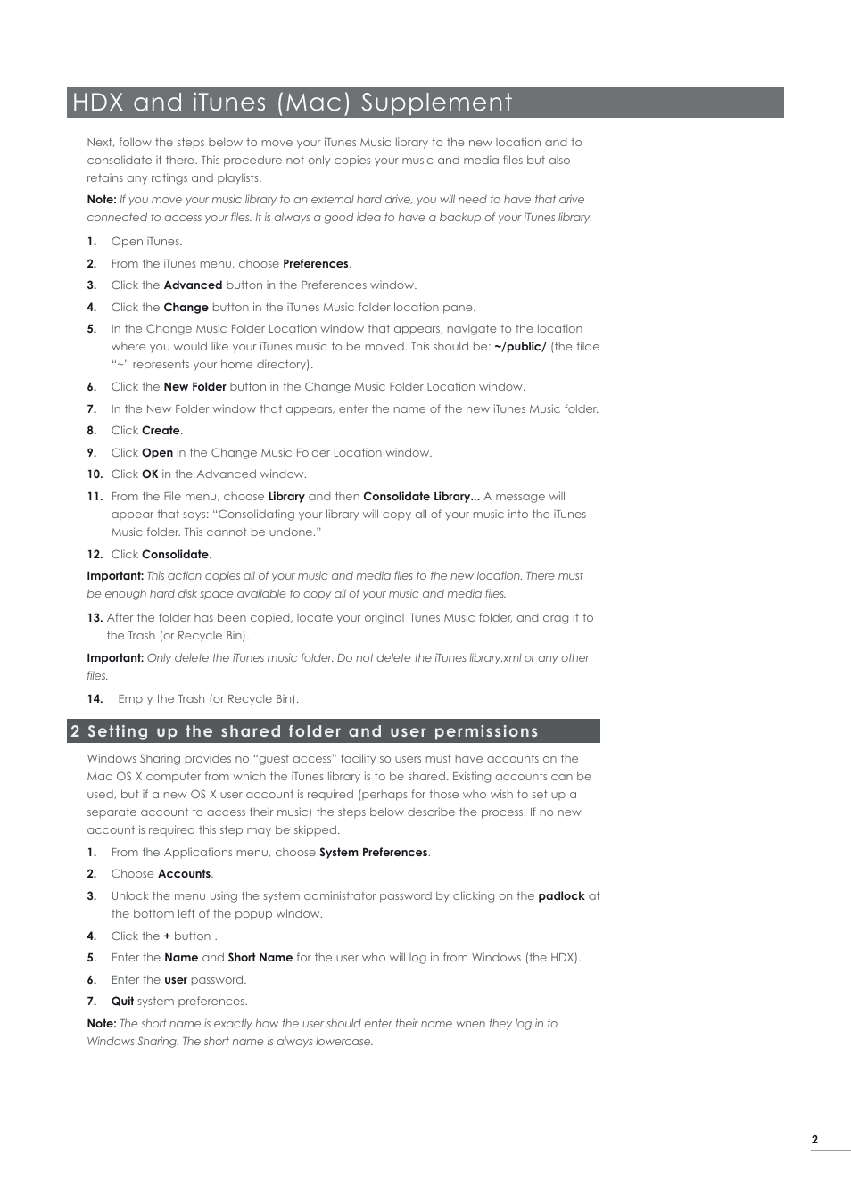 Hdx and itunes (mac) supplement | Naim Audio HDX User Manual | Page 3 / 8