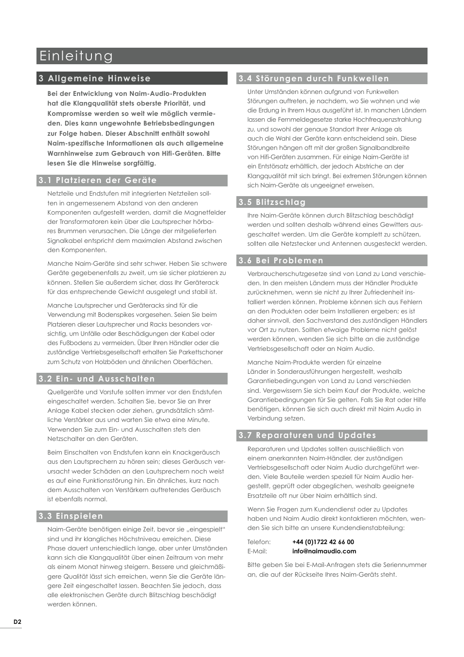 Einleitung | Naim Audio NAT05 XS User Manual | Page 12 / 34