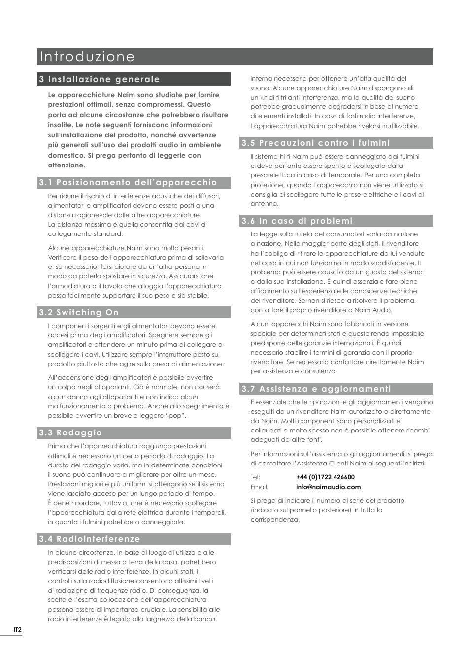 Introduzione | Naim Audio NAT05 XS User Manual | Page 28 / 34