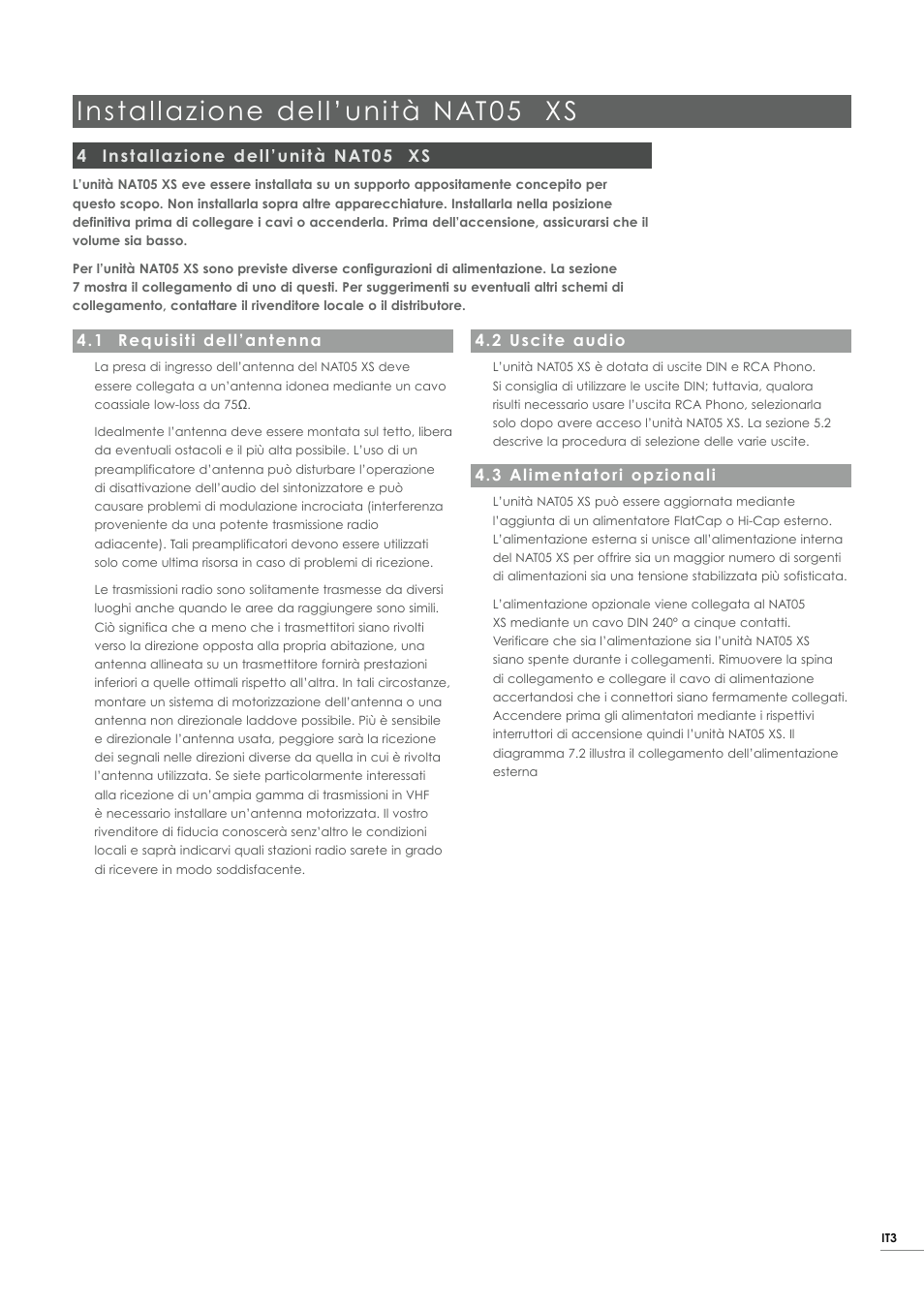 Installazione dell’unità nat05 xs | Naim Audio NAT05 XS User Manual | Page 29 / 34