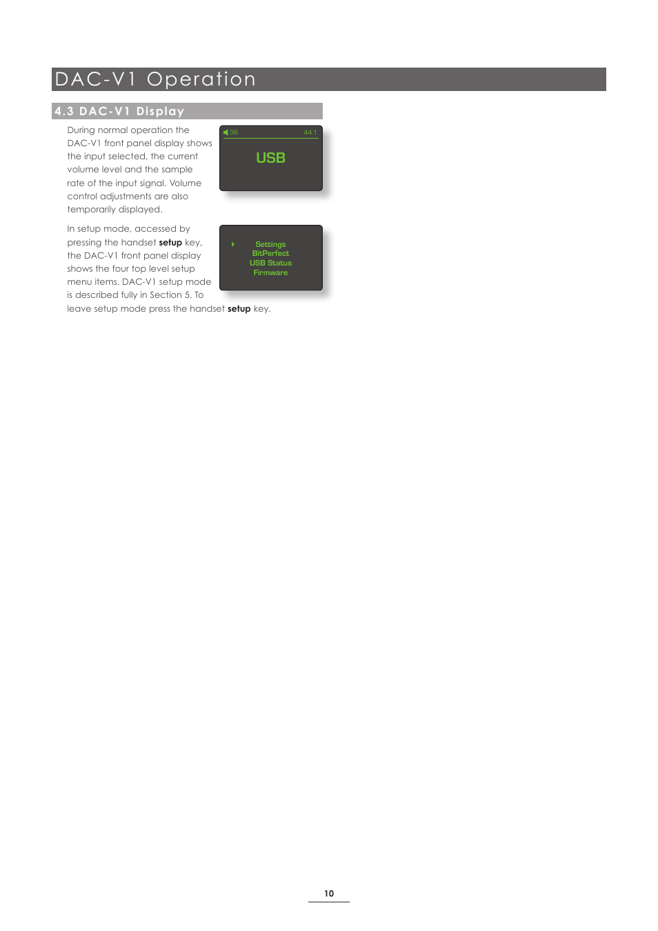 3 dac-v1 display, Dac-v1 operation | Naim Audio DAC-V1 User Manual | Page 12 / 17