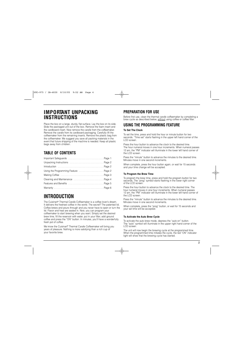 Cuisinart DTC-975 User Manual | Page 3 / 8