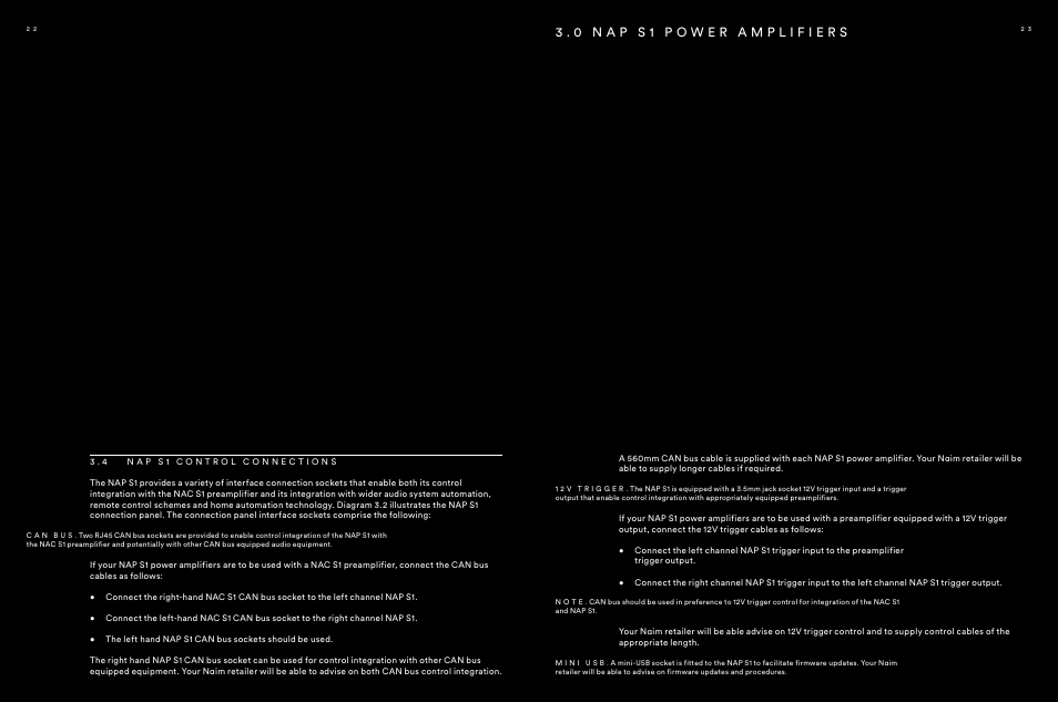 4 nap s1 control connections | Naim Audio NAP S1 User Manual | Page 12 / 20