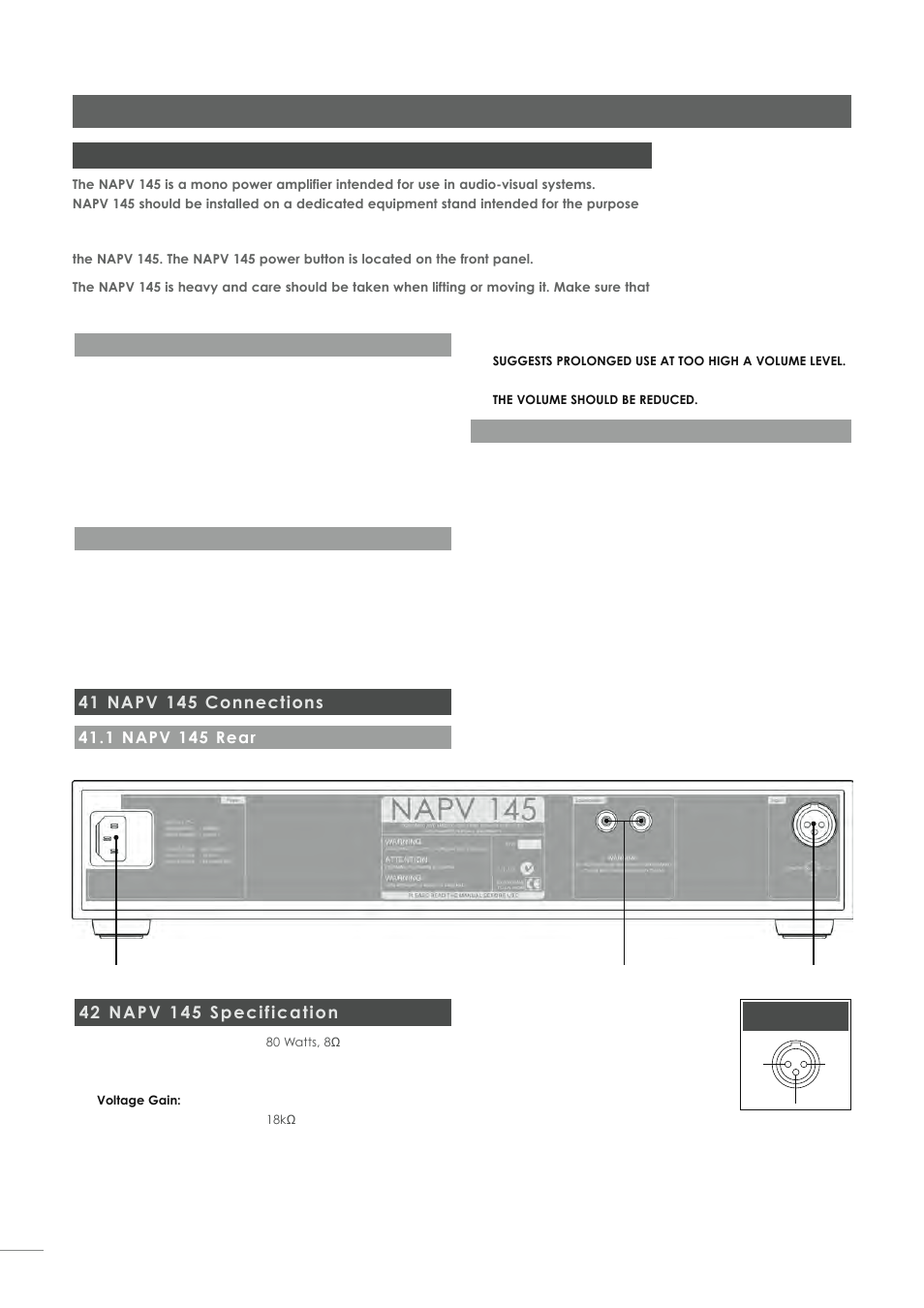 Napv 145 power amplifier, 40 installation and operation | Naim Audio NAP 500 User Manual | Page 40 / 44