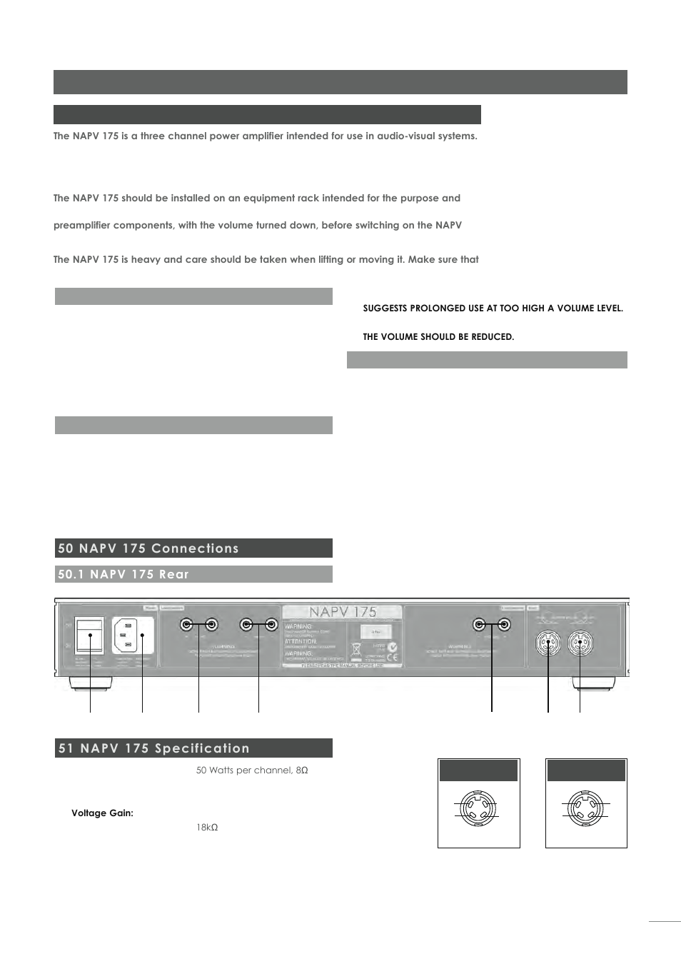 Napv 175 power amplifier, 49 installation and operation | Naim Audio NAP 500 User Manual | Page 43 / 44