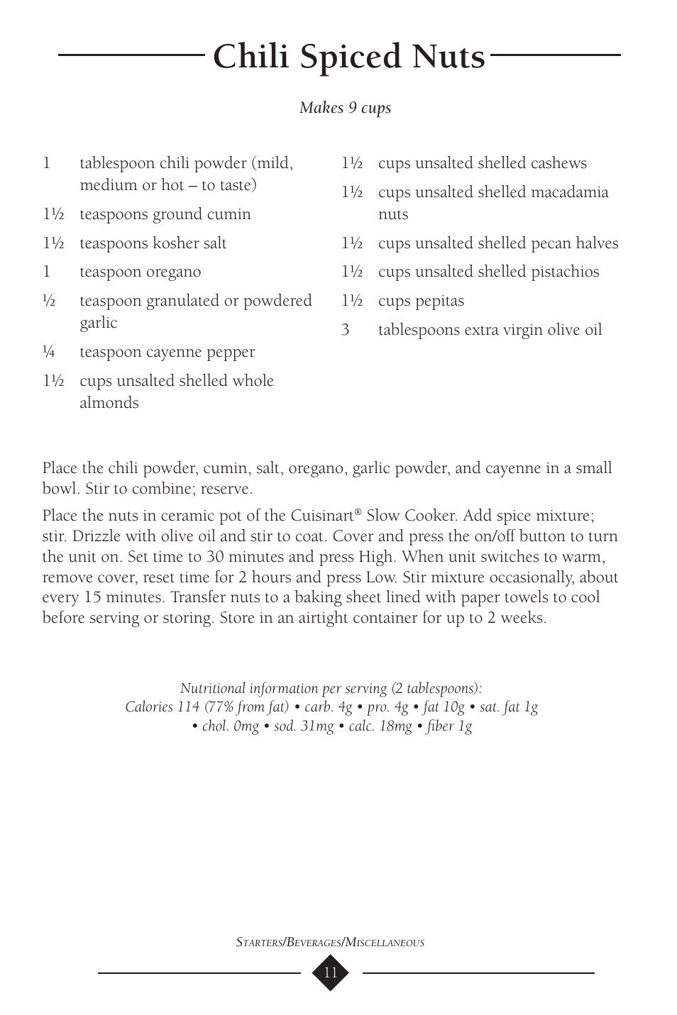 Chili spiced nuts | Cuisinart PSC-650 User Manual | Page 14 / 88