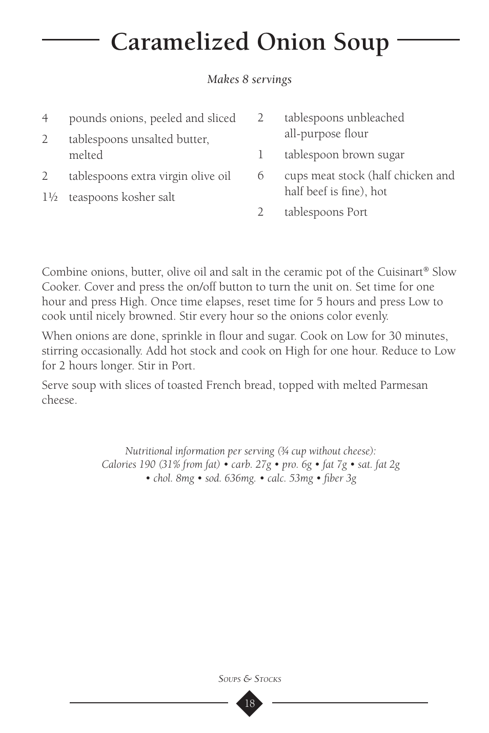 Caramelized onion soup | Cuisinart PSC-650 User Manual | Page 21 / 88