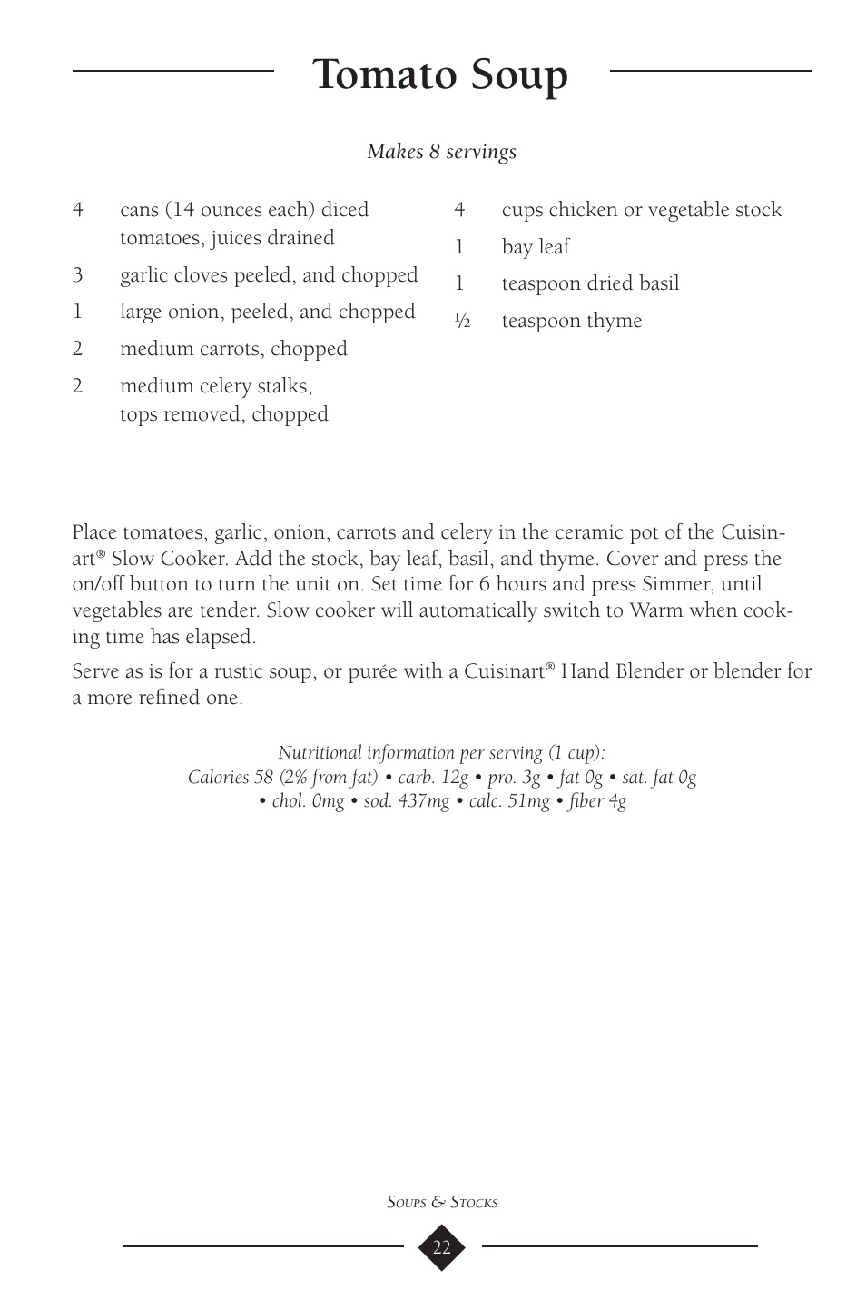 Tomato soup | Cuisinart PSC-650 User Manual | Page 25 / 88