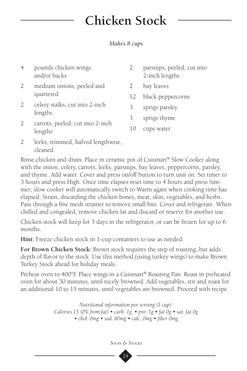 Chicken stock | Cuisinart PSC-650 User Manual | Page 27 / 88