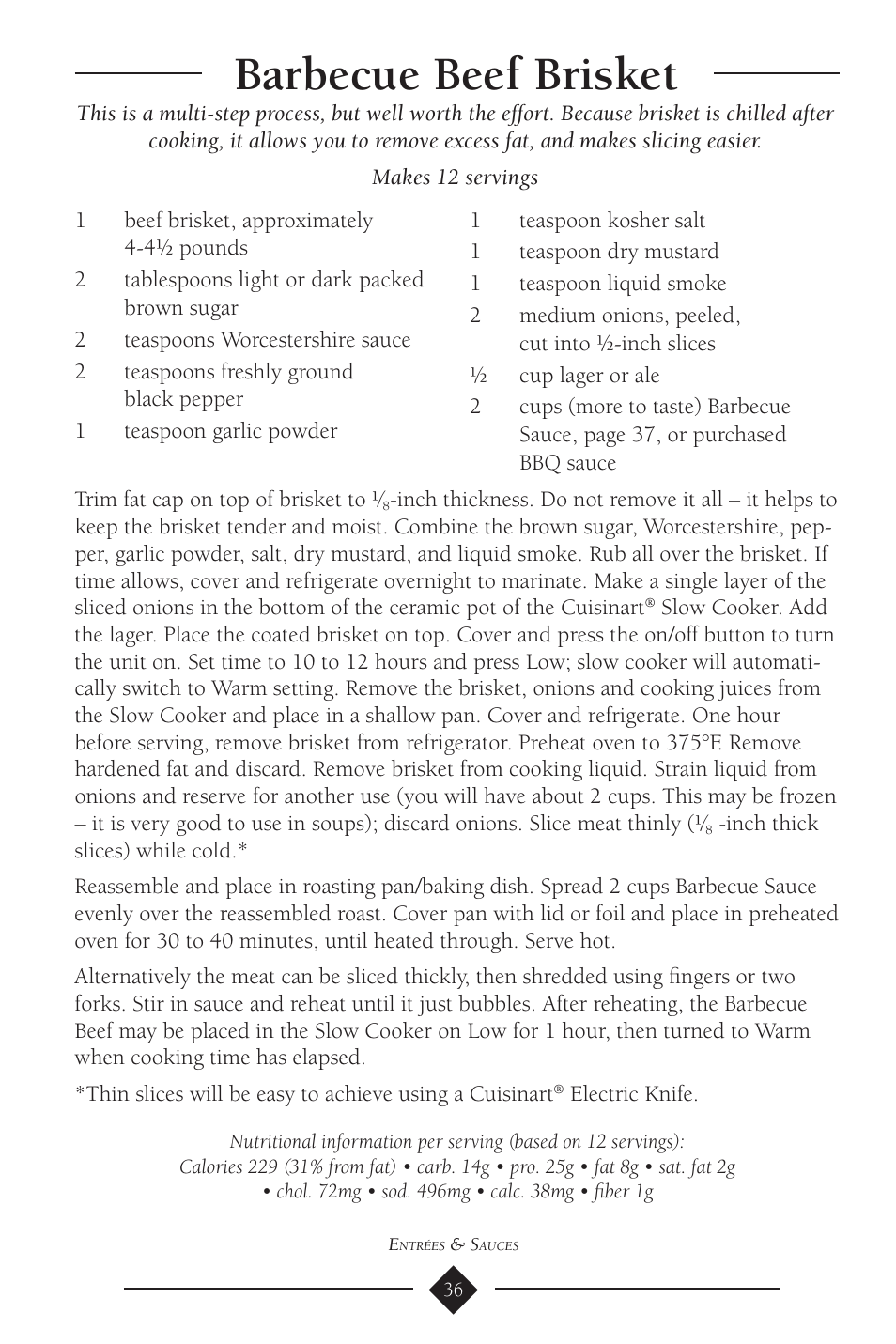 Barbecue beef brisket | Cuisinart PSC-650 User Manual | Page 39 / 88