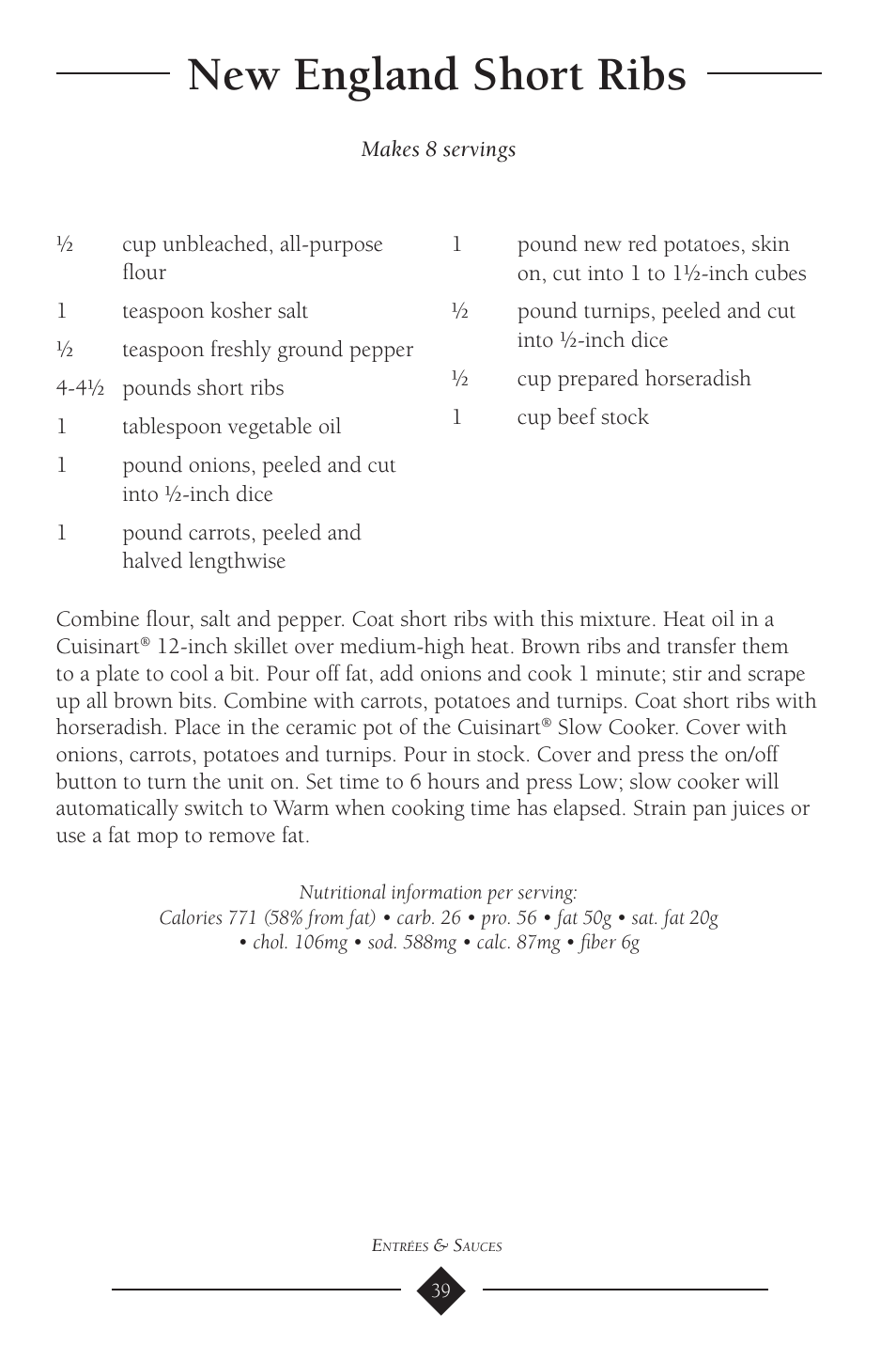 New england short ribs | Cuisinart PSC-650 User Manual | Page 42 / 88