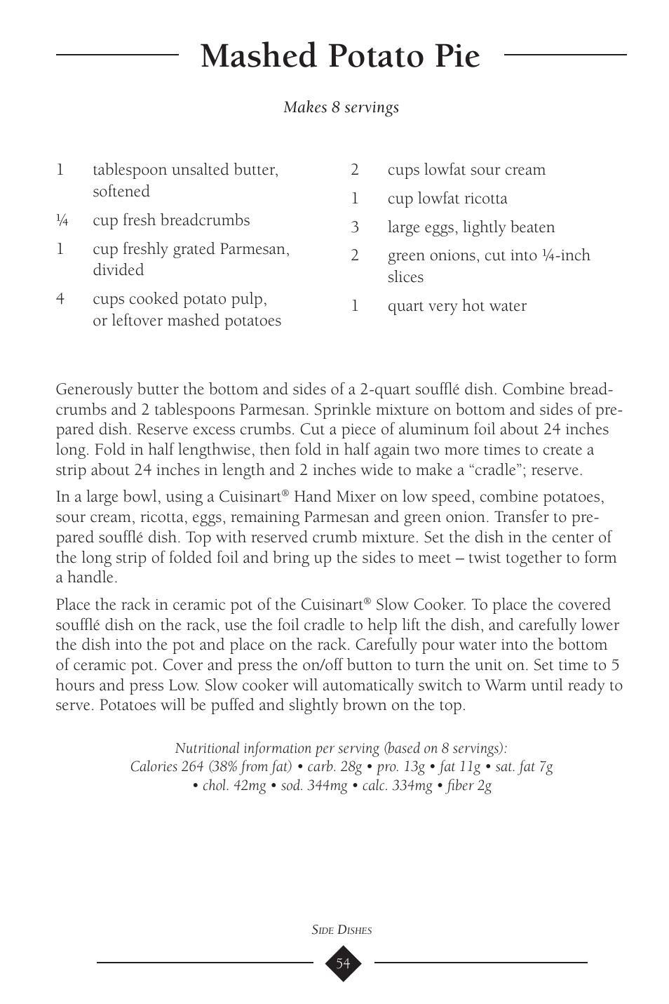 Mashed potato pie | Cuisinart PSC-650 User Manual | Page 57 / 88