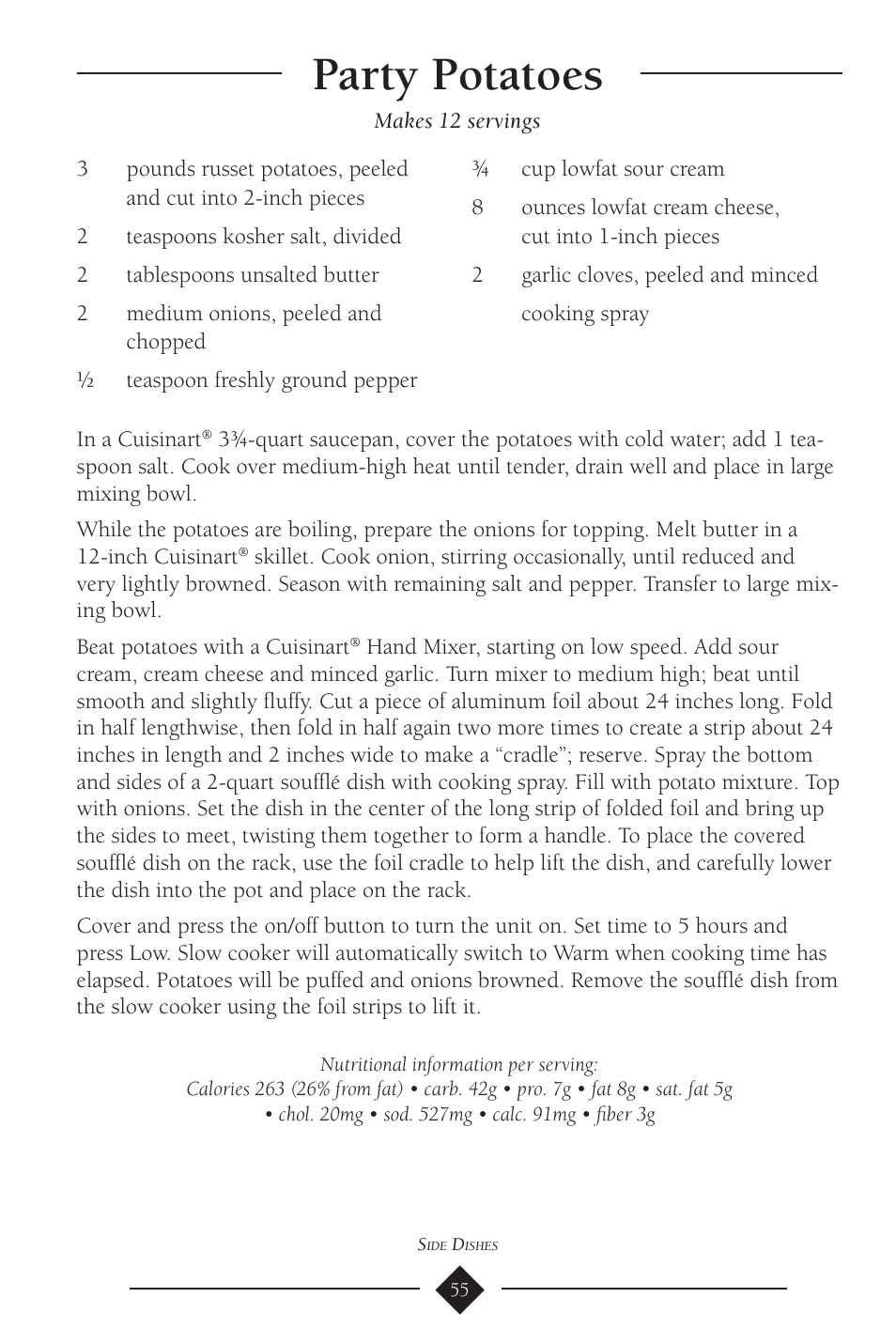 Party potatoes | Cuisinart PSC-650 User Manual | Page 58 / 88