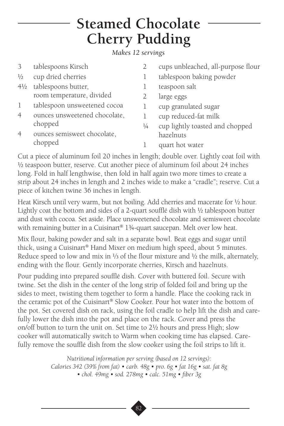 Steamed chocolate cherry pudding | Cuisinart PSC-650 User Manual | Page 85 / 88