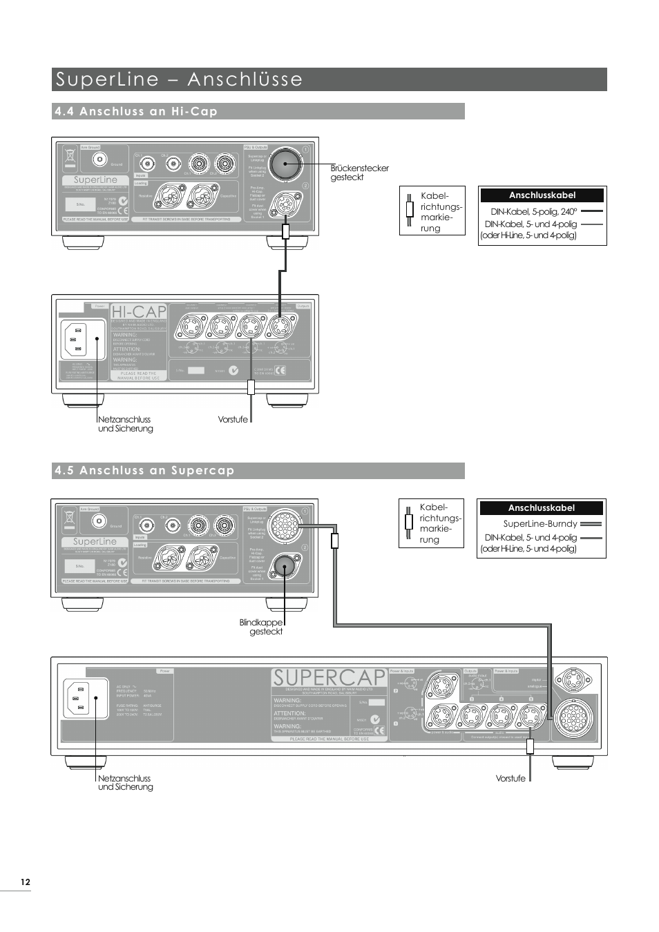 Superline – anschlüsse | Naim Audio SuperLine User Manual | Page 14 / 32