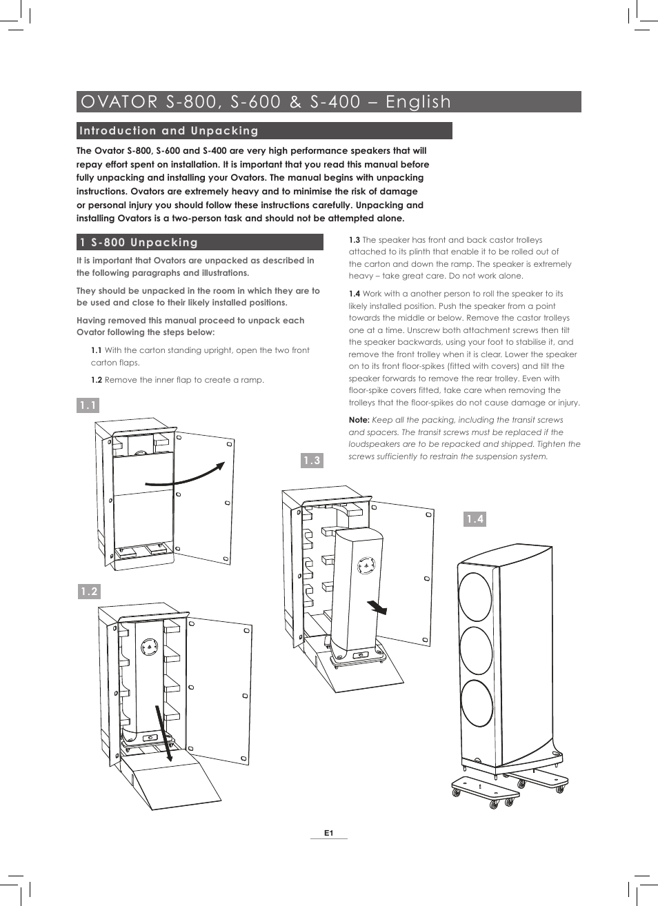 Naim Audio Ovator S-800 User Manual | Page 2 / 72