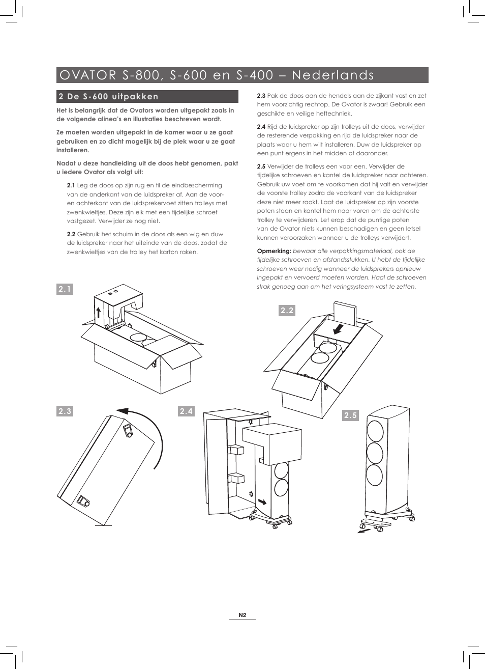 2 de s-600 uitpakken | Naim Audio Ovator S-800 User Manual | Page 43 / 72