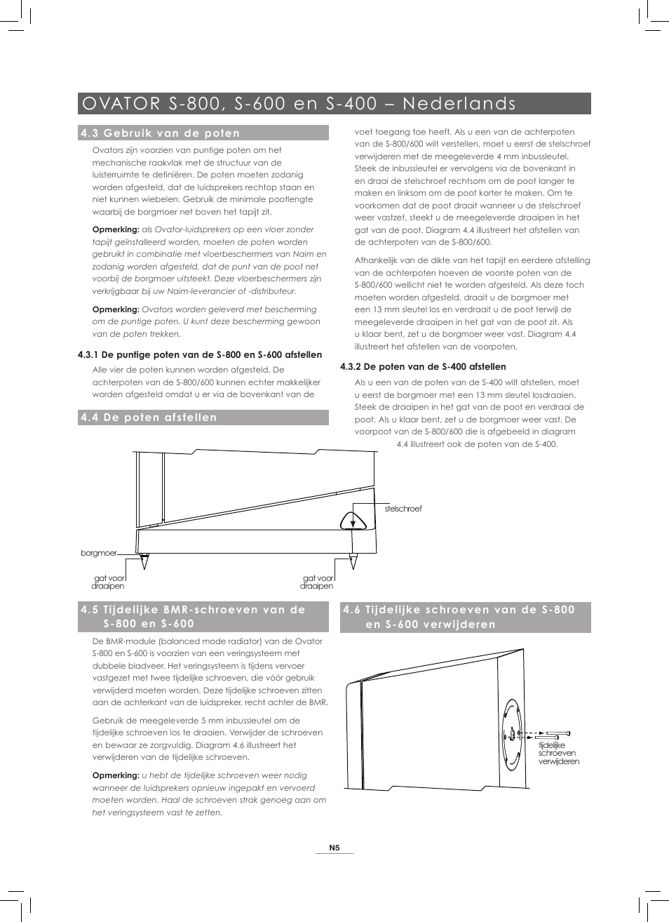 Naim Audio Ovator S-800 User Manual | Page 46 / 72