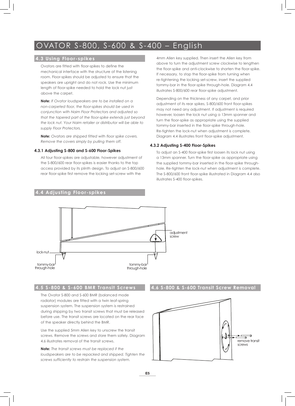 Naim Audio Ovator S-800 User Manual | Page 6 / 72