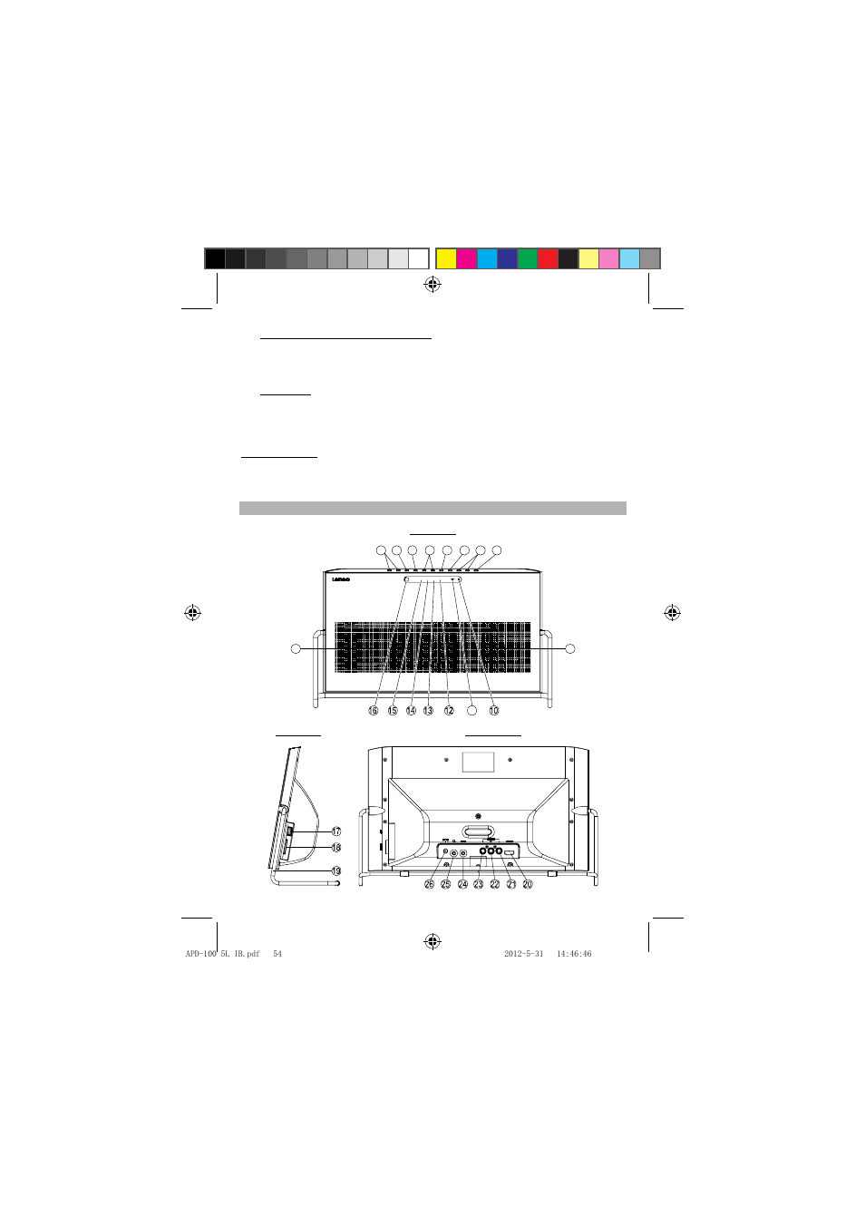 Aux base phone talet | Lenco APD-100 User Manual | Page 54 / 61