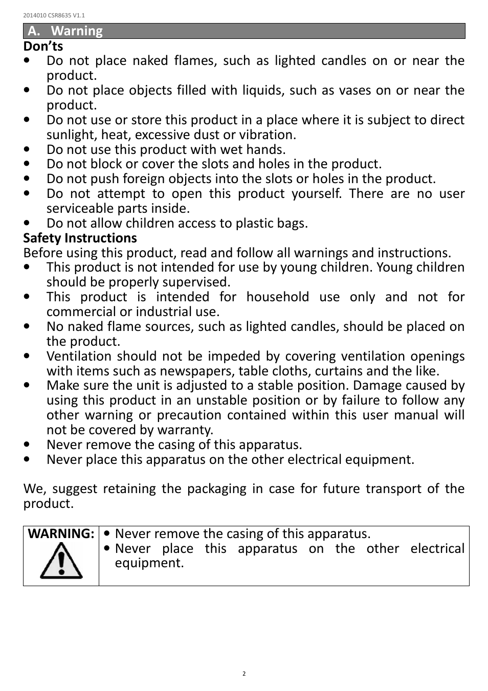 Lenco Boost-4 User Manual | Page 2 / 11