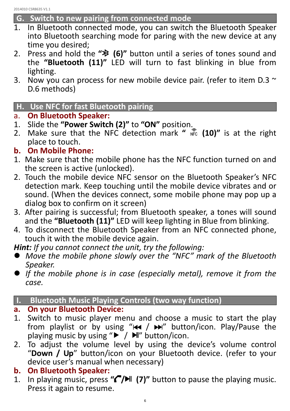 Lenco Boost-4 User Manual | Page 6 / 11