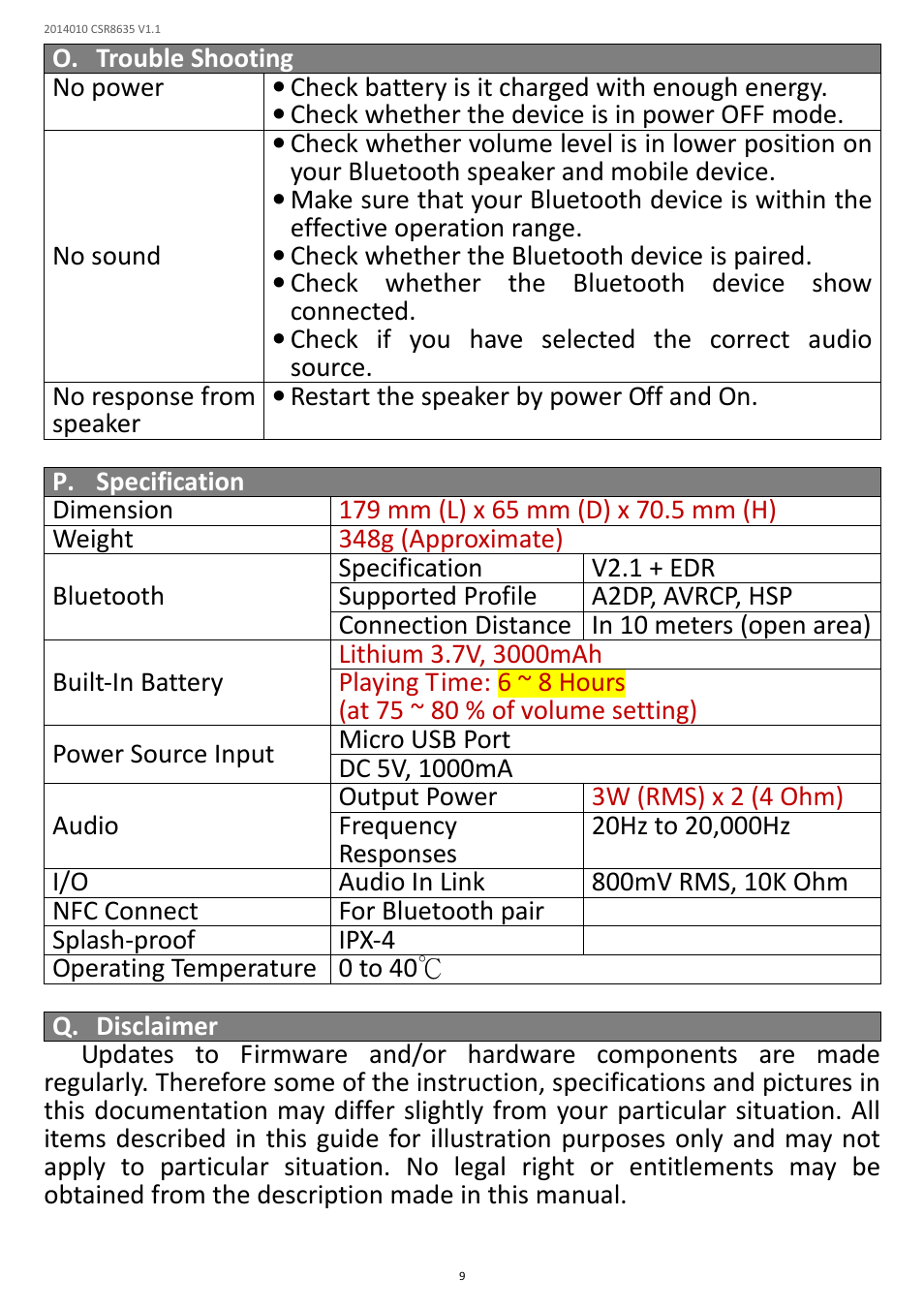 Lenco Boost-4 User Manual | Page 9 / 11