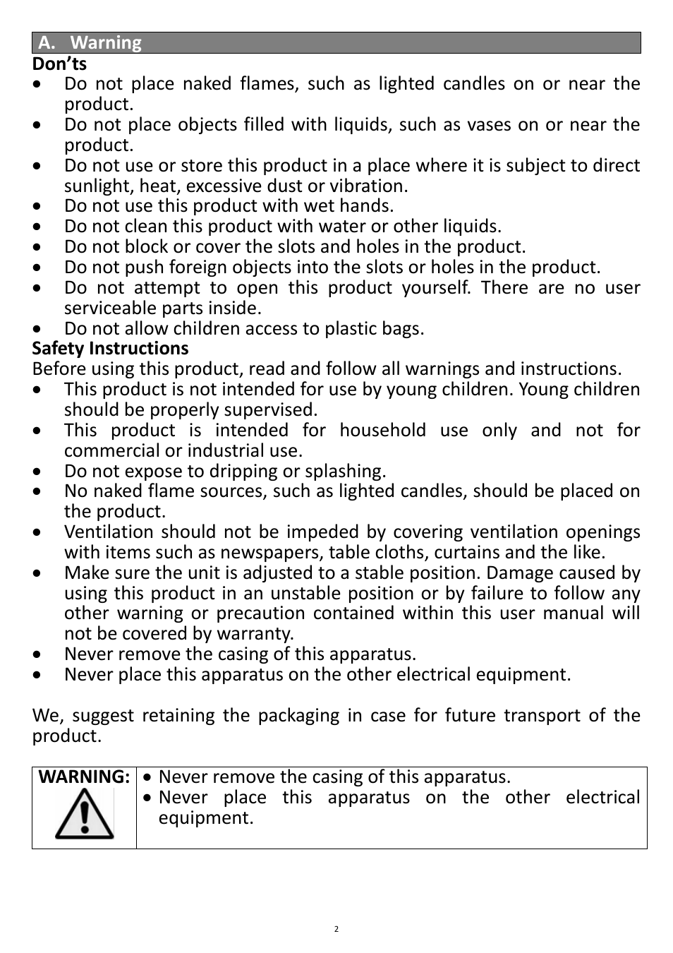 Lenco Boost-6 User Manual | Page 2 / 12