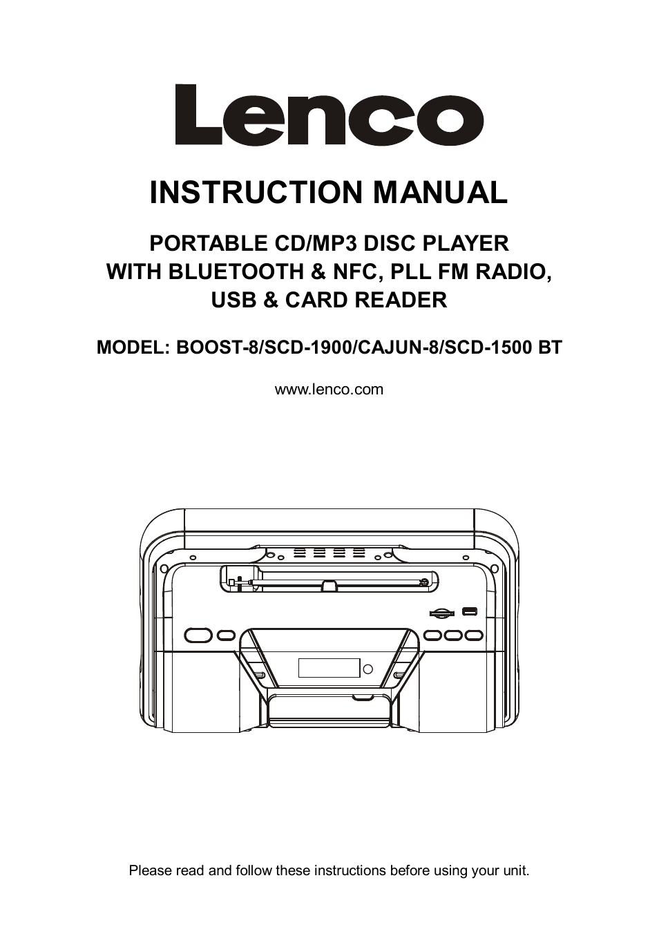 Lenco Boost-8 User Manual | 60 pages