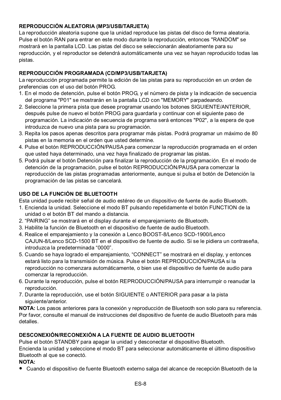 Lenco Boost-8 User Manual | Page 20 / 60