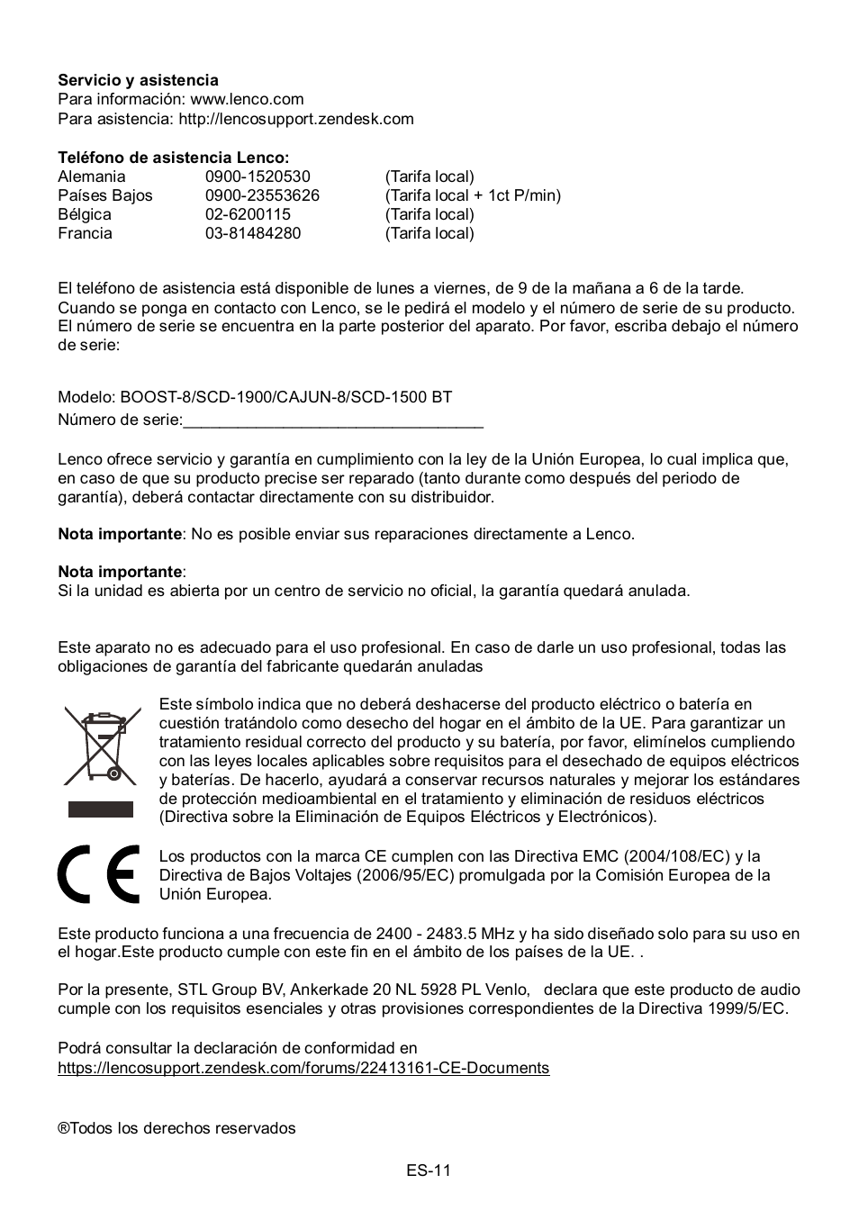 Lenco Boost-8 User Manual | Page 23 / 60