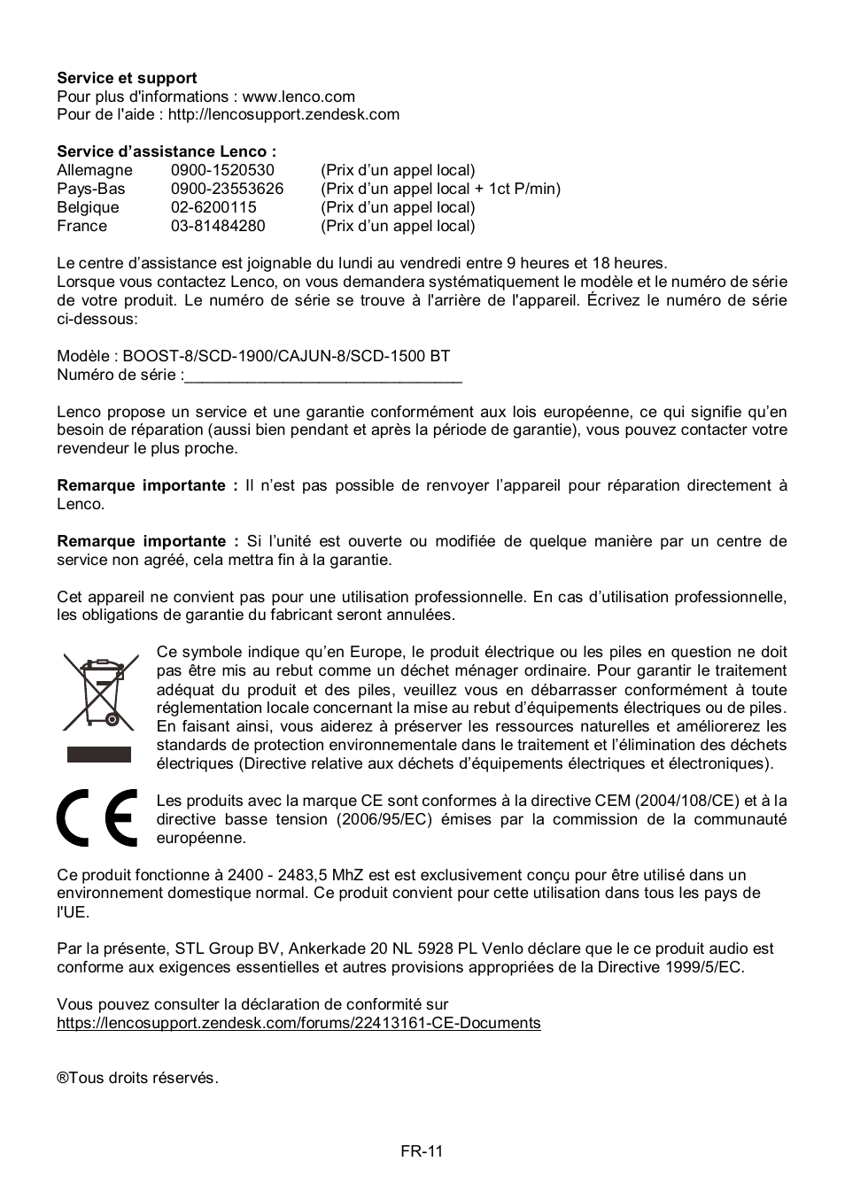 Lenco Boost-8 User Manual | Page 35 / 60