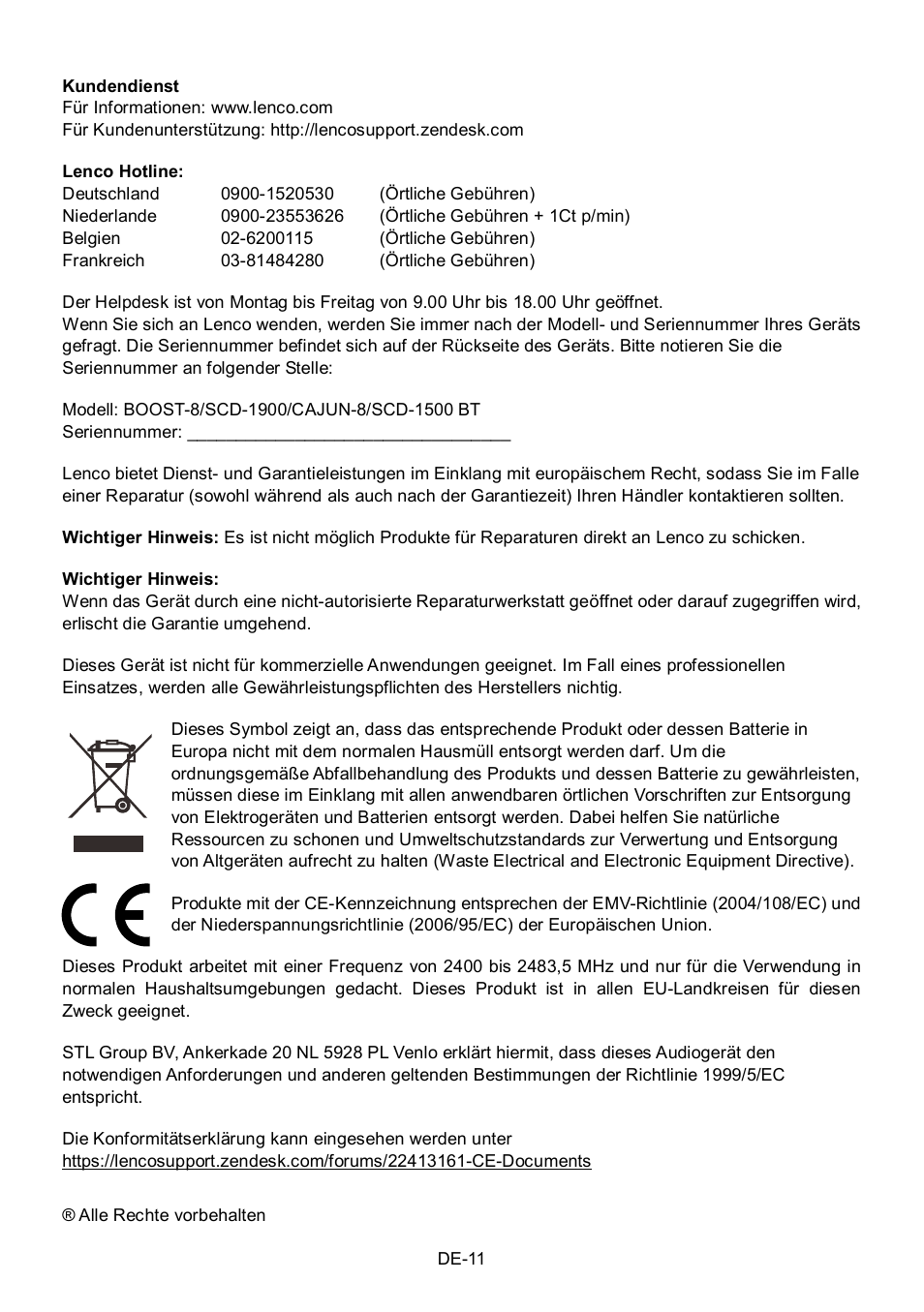 Lenco Boost-8 User Manual | Page 47 / 60